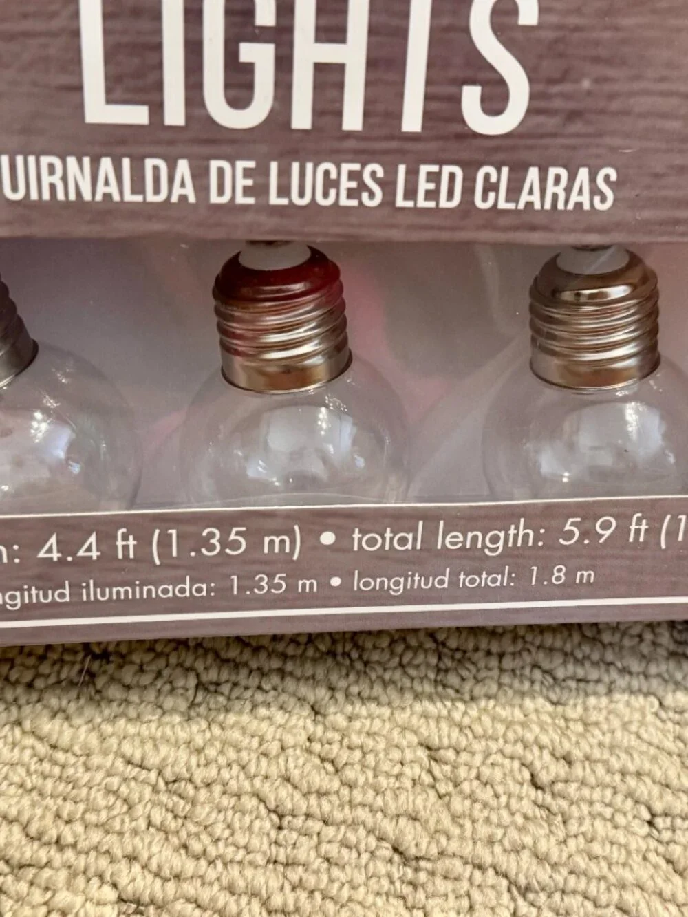 New LED Clear Bulb Lights Strand Indoor Only Battery Operated